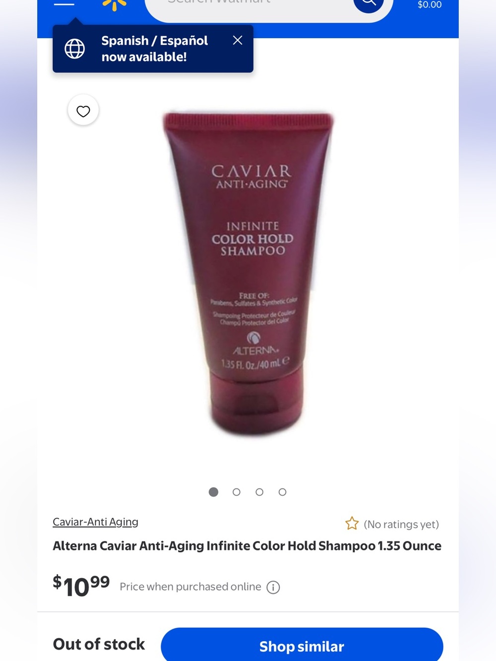 Alterna Caviar Anti-Aging Infinite Color Hold Shampoo - Set of 3 (1.35 fl oz Eac